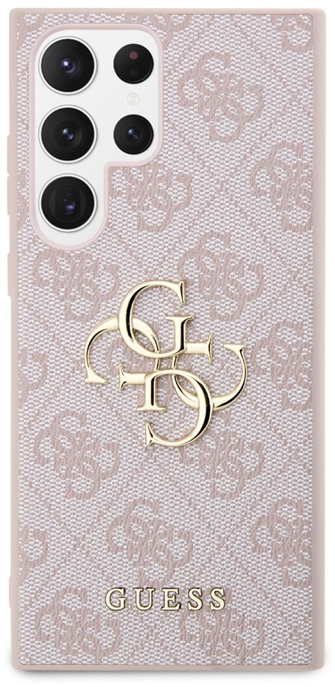 Guess 4G Metal Logo Samsung Galaxy S24 Ultra rózsaszín PU tok...