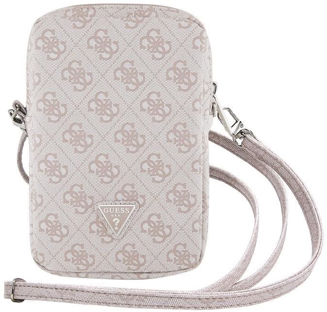 Guess PU 4G Triangle Logo Handyhülle mit Reißverschluss Pink...