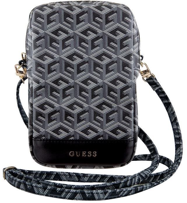 Guess PU G Cube Handyhülle mit Reißverschluss Schwarz Handyhülle