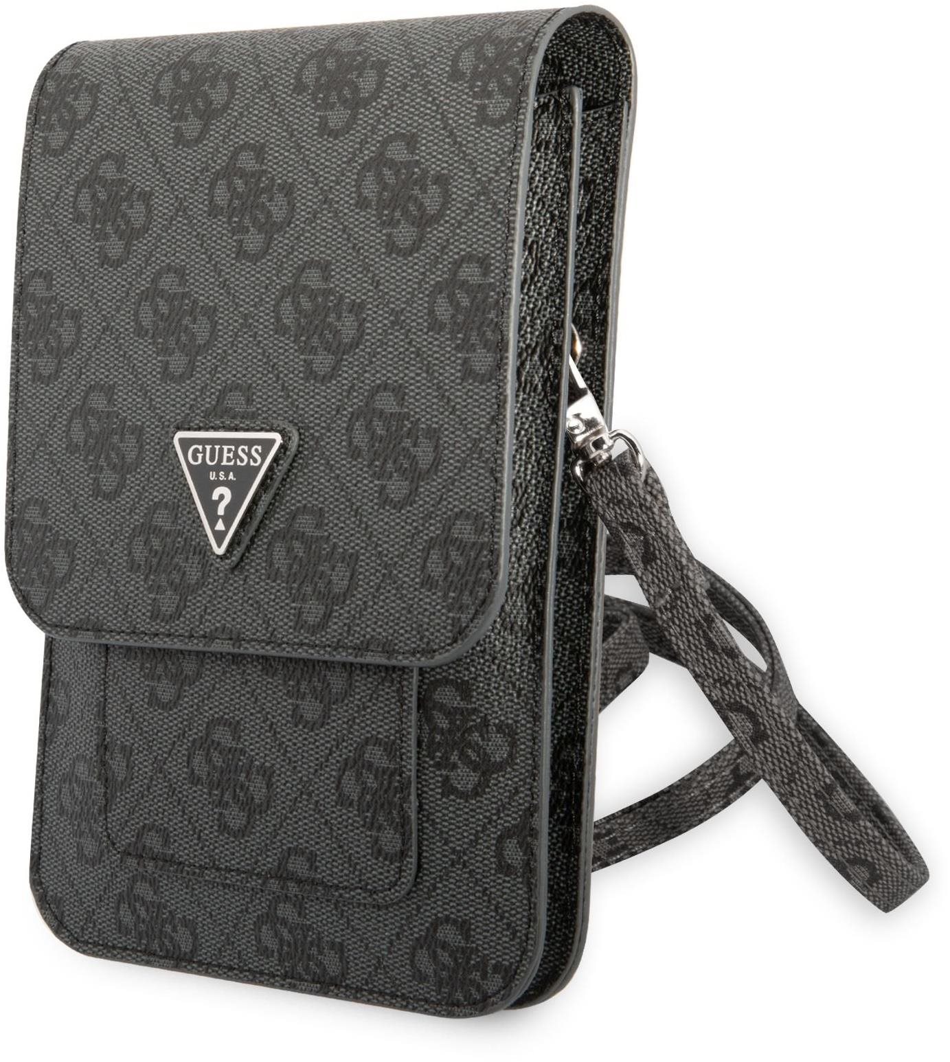 Guess PU 4G Triangle Logo Phone Bag Black Handyhülle