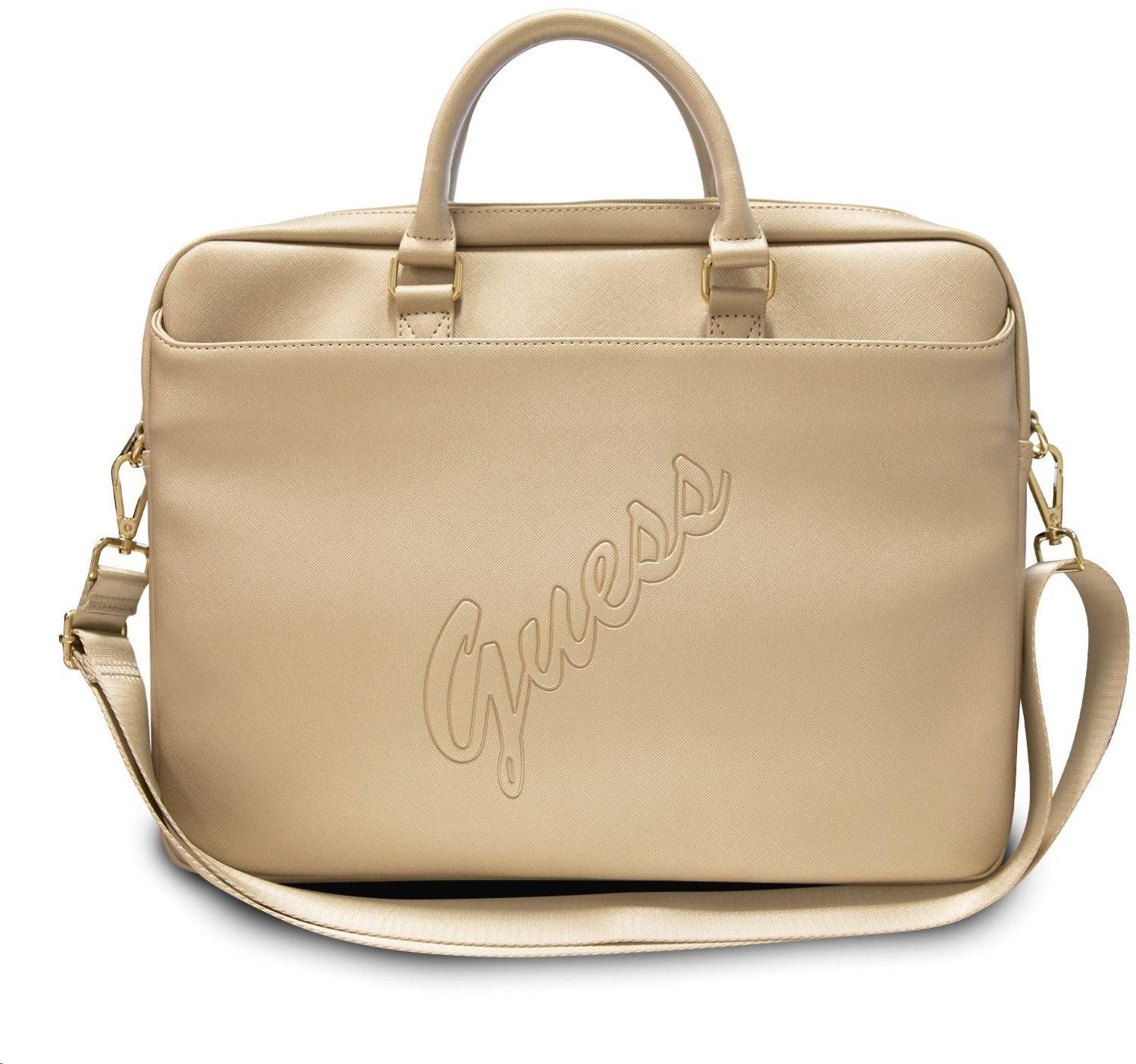 Guess PU Saffiano Vintage Script Sac d ́ordinateur portable 15/16"...