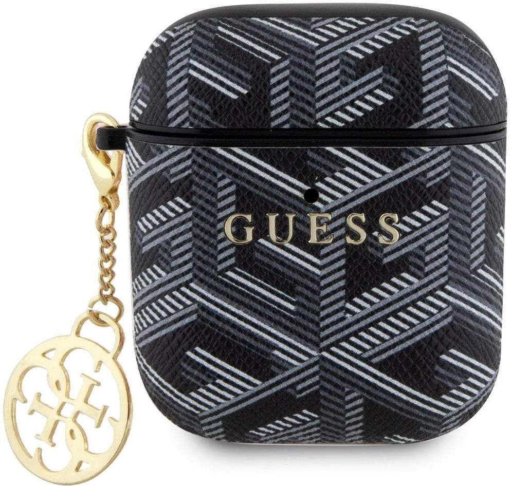 Guess PU G Cube Charm tok az AirPods 1/2-hez Black Fülhallgató tok