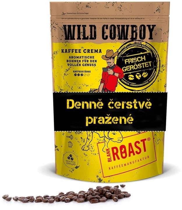 Blank Roast Zrnková káva Wild Cowboy Crema 1000 g - s hickory...