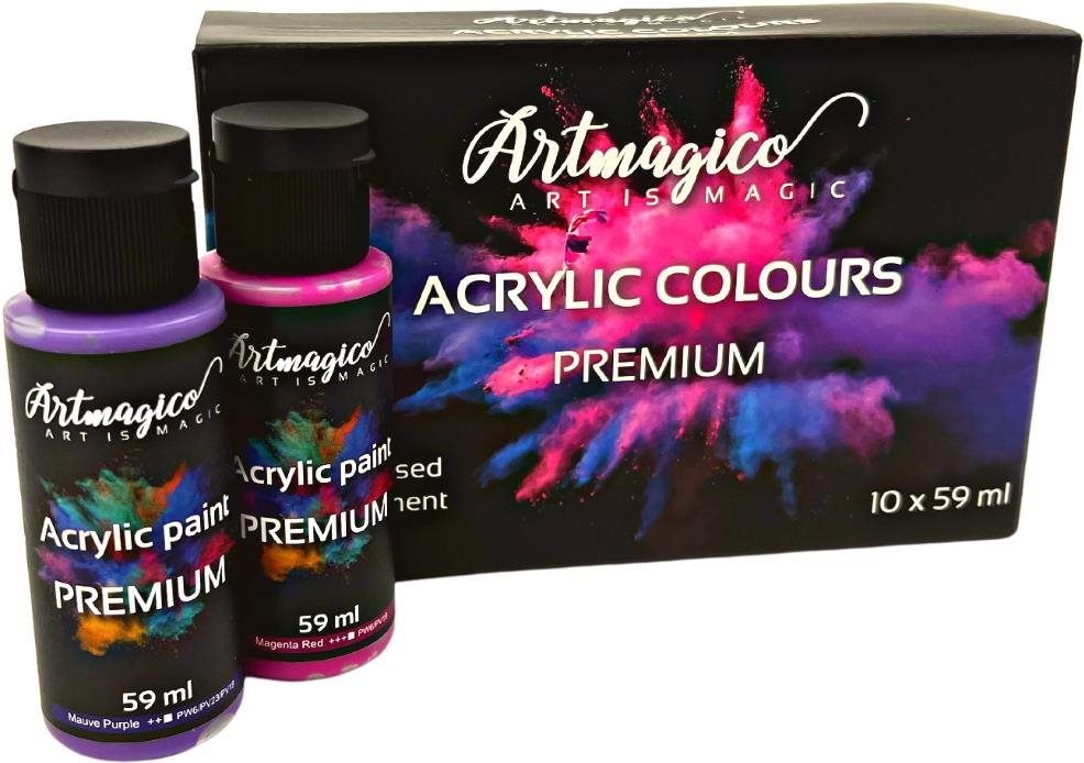 Artmagico Súprava akrylových farieb Premium 10 ks Akrylové farby