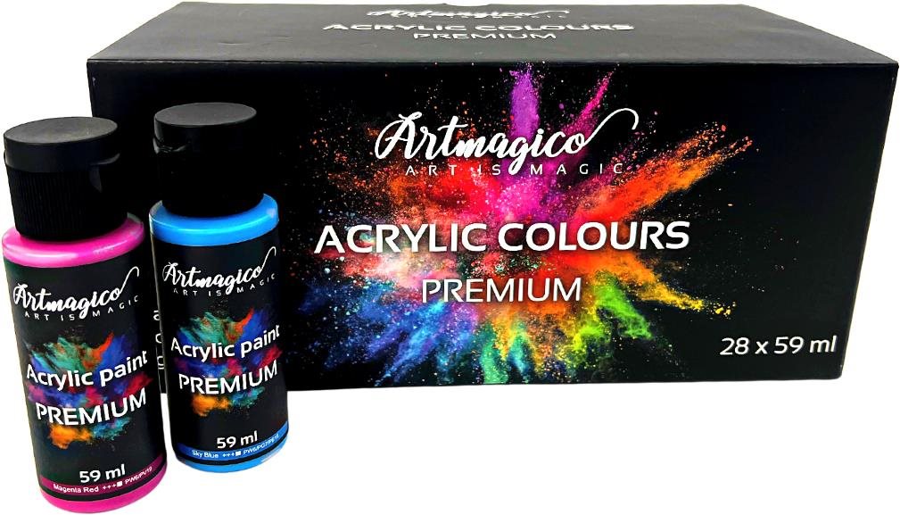 Artmagico Súprava akrylových farieb Premium 28 ks Akrylové farby