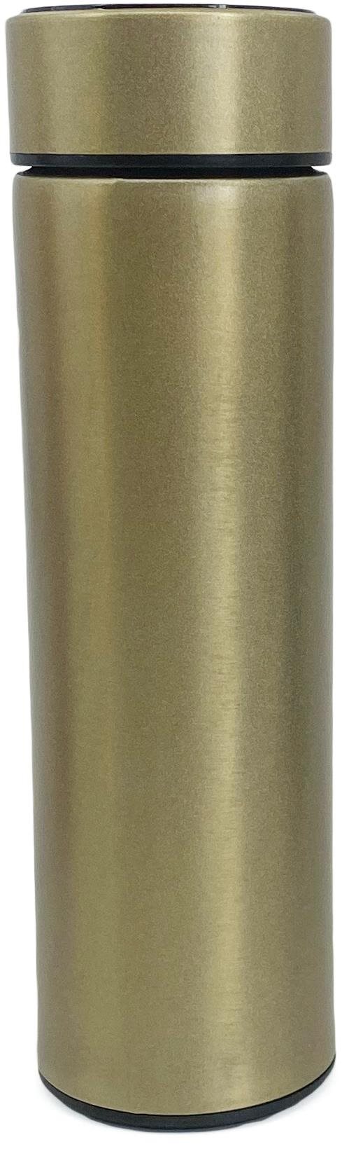 H&L Termoska s teplomerom, zlatá metalická Termoska