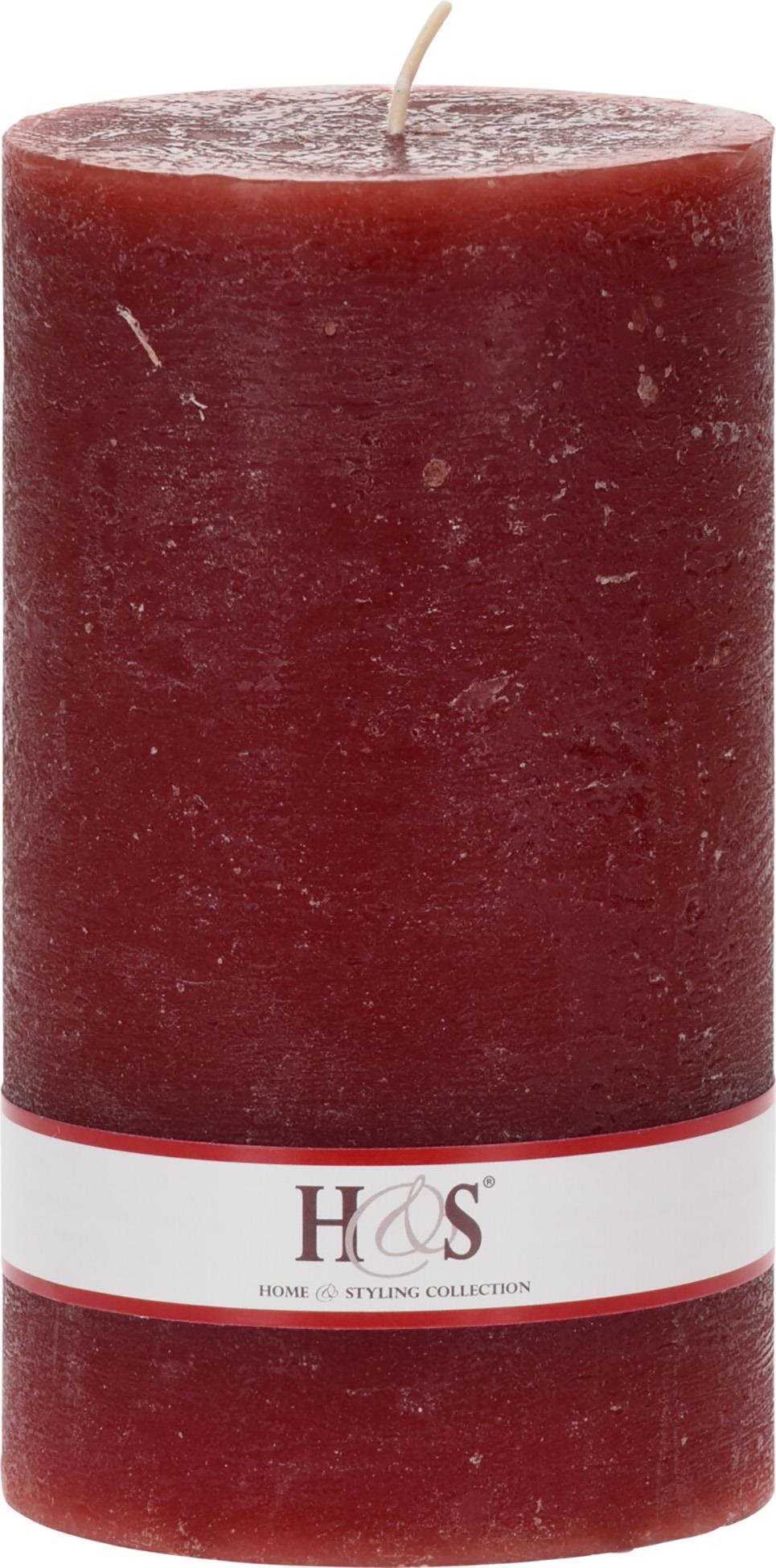 H&L Sviečka valec 9 × 15 cm, červená Sviečka