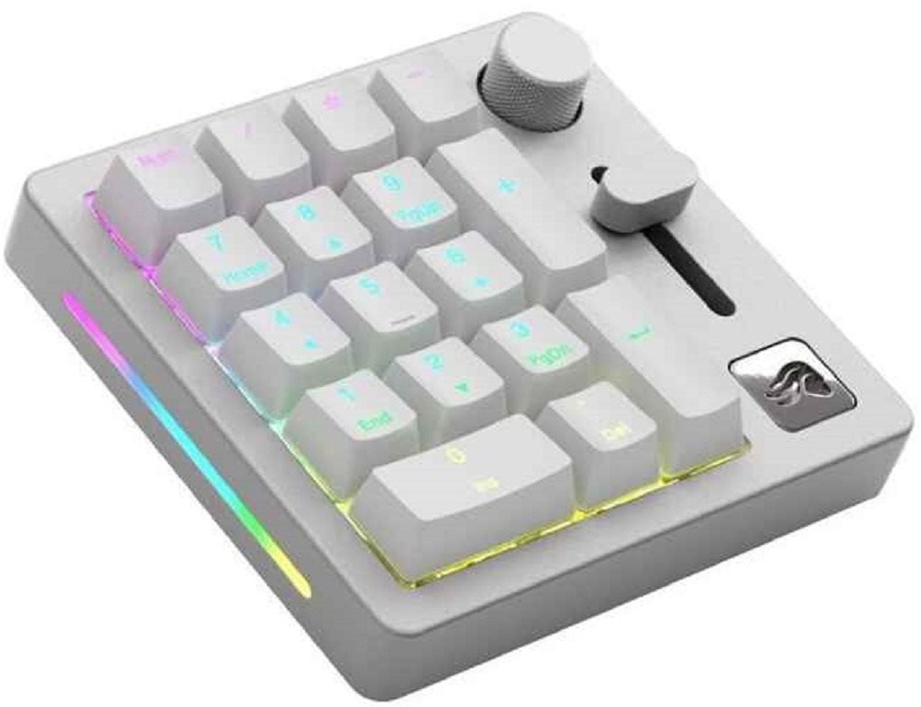 Glorious GMMK Wireless Numpad – Fox Switches, grey/white Numerická...