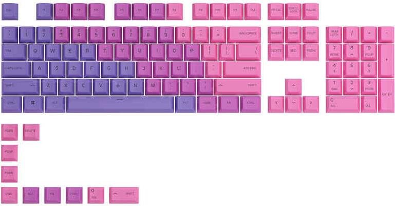 Glorious GPBT Keycaps - 114 PBT - ANSI - US-Layout - Nebula...