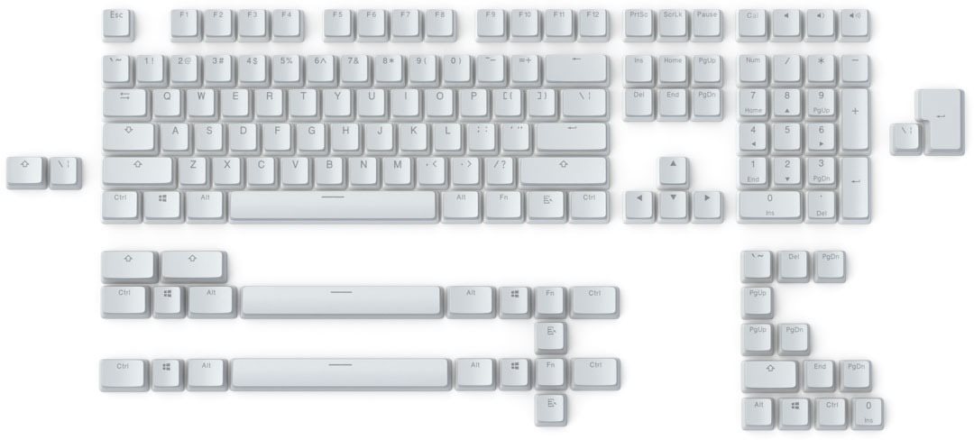 Glorious Aura Keycaps v2 biele Náhradné klávesy