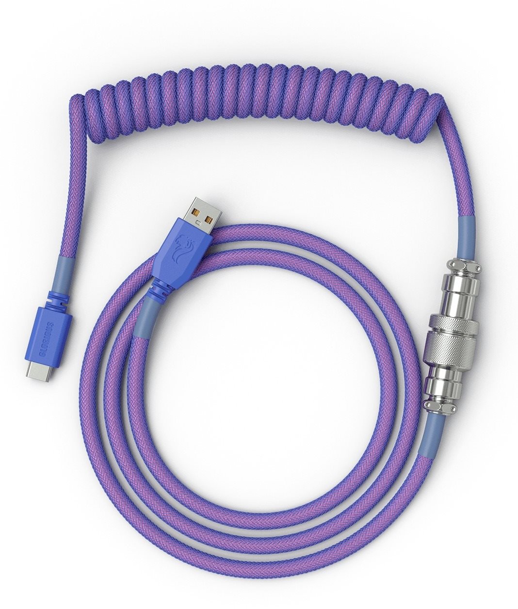Glorious Coiled Cable Nebula, USB-C to USB-A  - 1,37m...