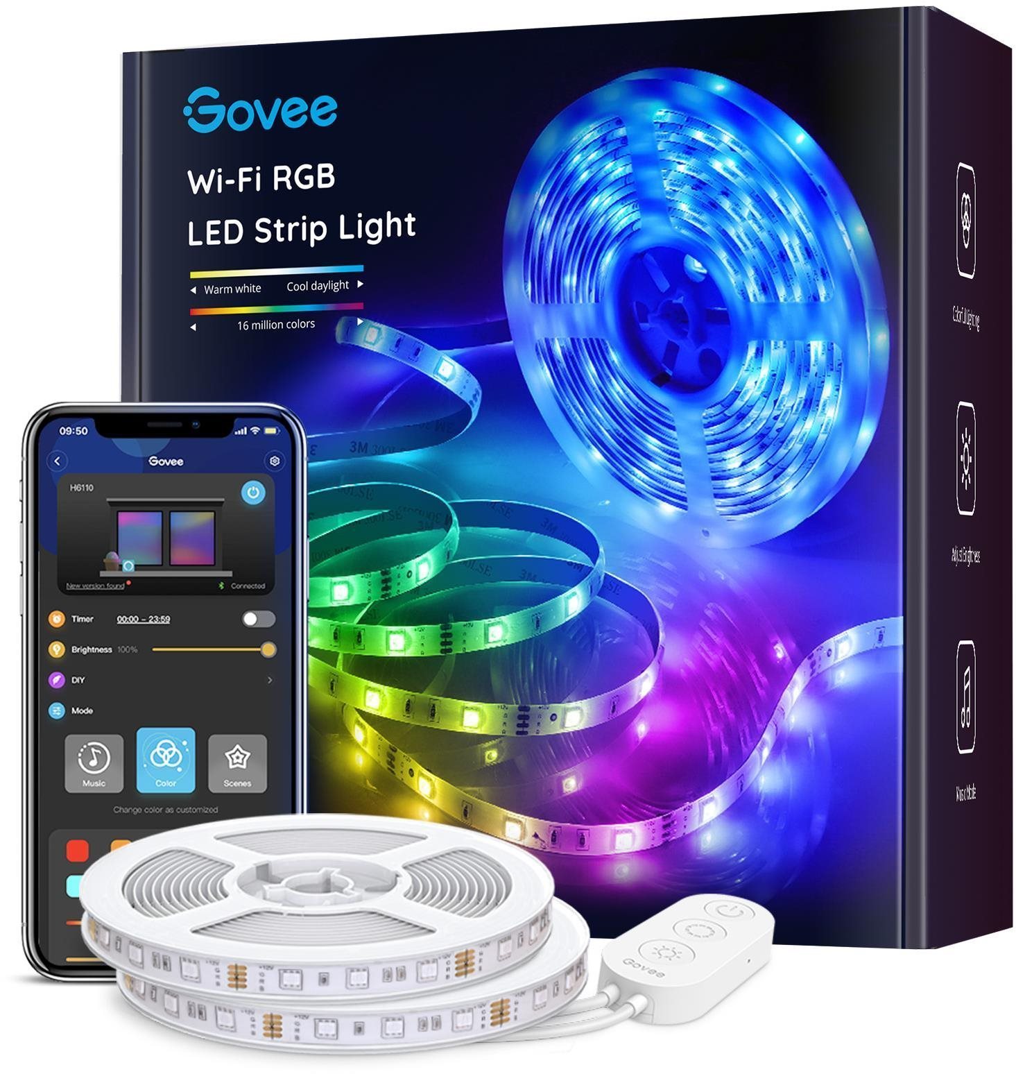 Govee WiFi RGB Smart LED pásik 10 m LED pásik