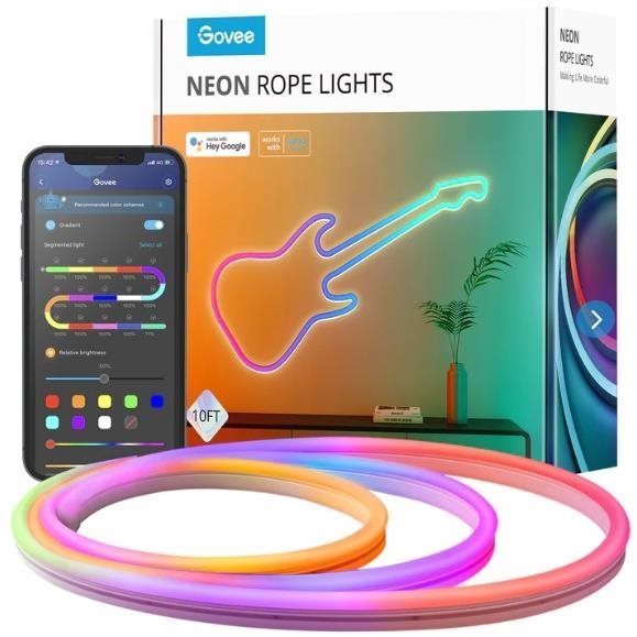 Govee Neon SMART ohybný LED pásik 3 m – RGBIC LED pásik