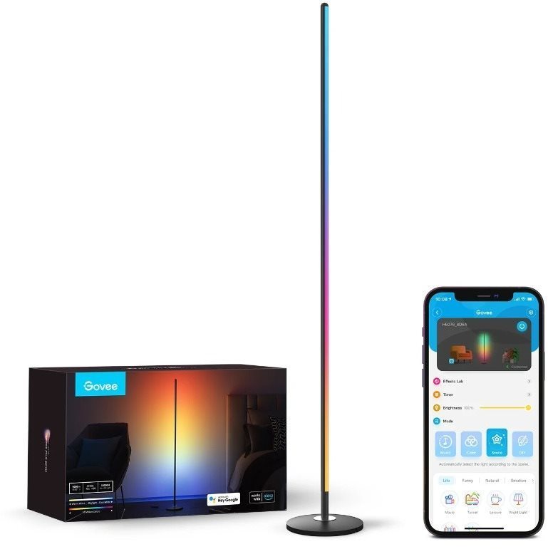 Govee RGBICW Smart Corner Floor Lamp LED lámpa