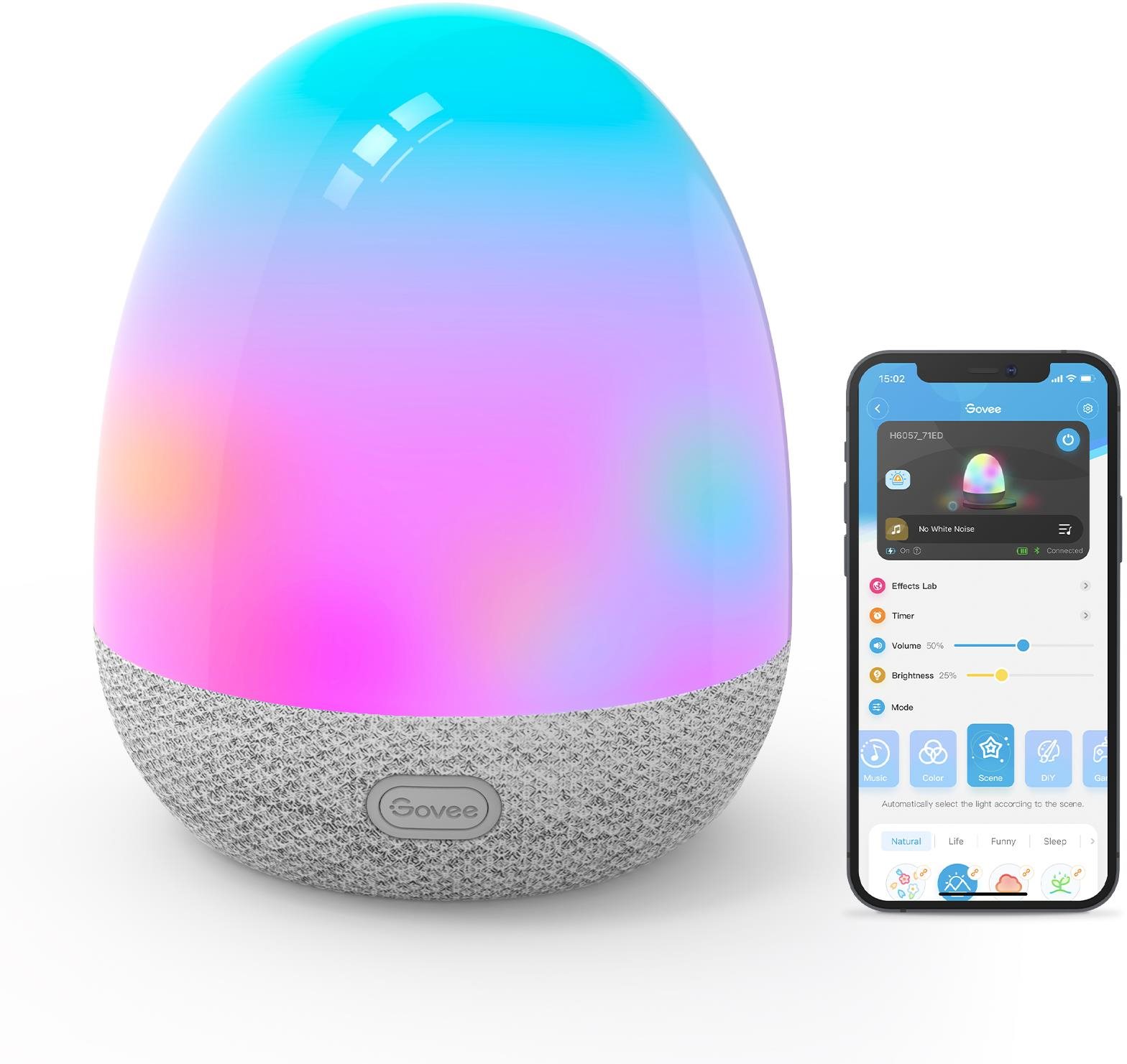 Govee RGBICW smartes LED-Nachtlicht mit Lautsprecher LED-Licht
