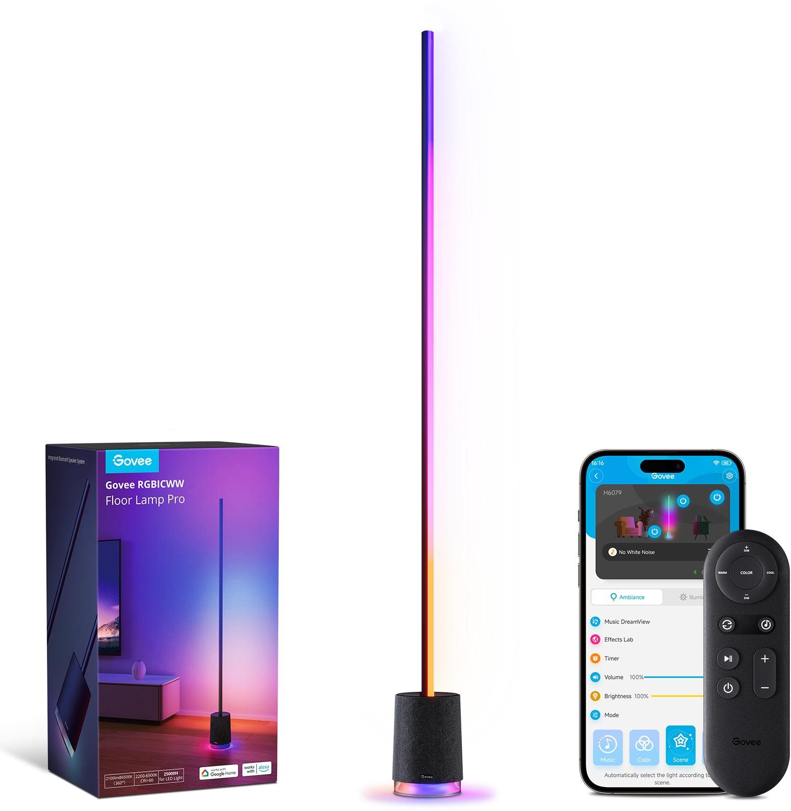 Govee Floor Lamp Pro RGBICWW LED lámpa + távirányító LED lámpa