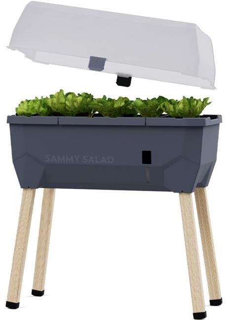 Gusta Garden SAMMY SALAD önitató öntözőcserép fedővel, antracit...