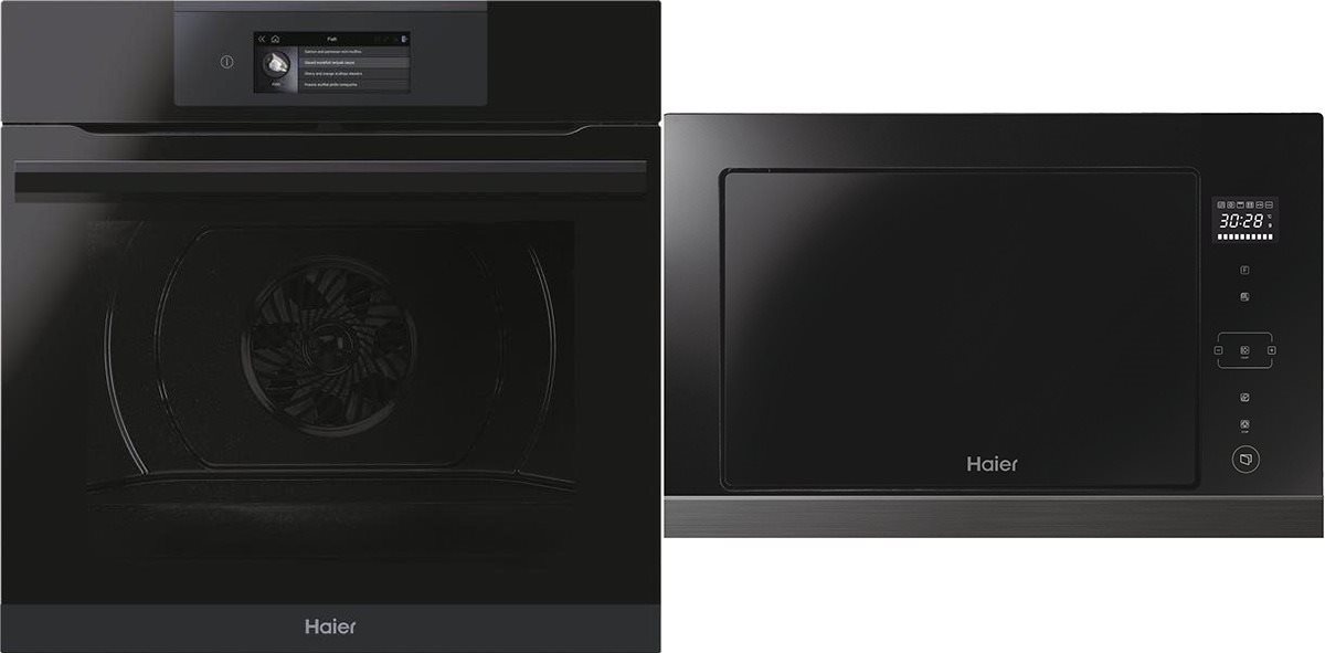 HAIER HWO60SM6T5BH + HAIER HOR38GF5T Set vstavaná rúra a mikrovlnka