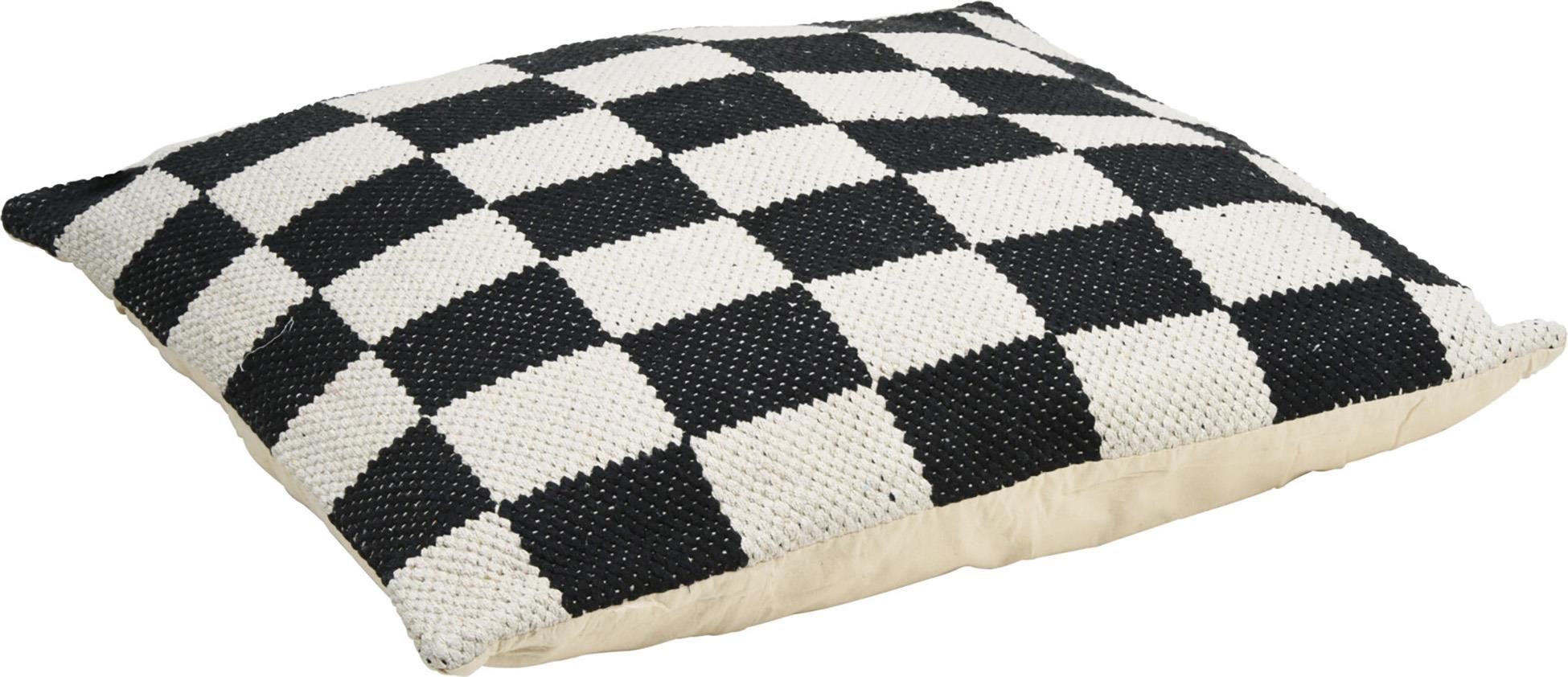 H&L Sedací polštář Cube 80 × 80 cm černý/bílý Sedací polštář