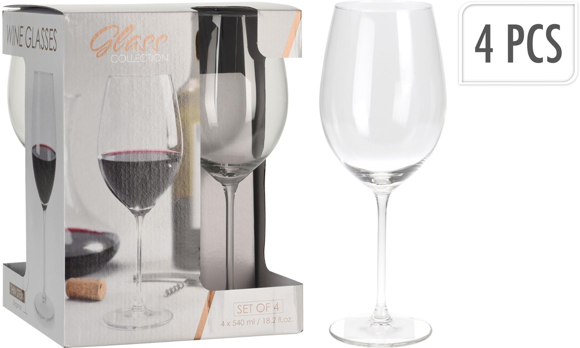 H&L Poháre na červené víno 540 ml súprava 4 ks Pohár