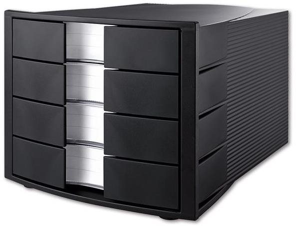 HAN 4 zásuvky, čierny Zásuvkový box