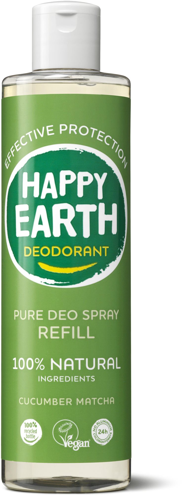 HAPPY EARTH Přírodní Deodorant Refill Okurka & Matcha, 300 ml...