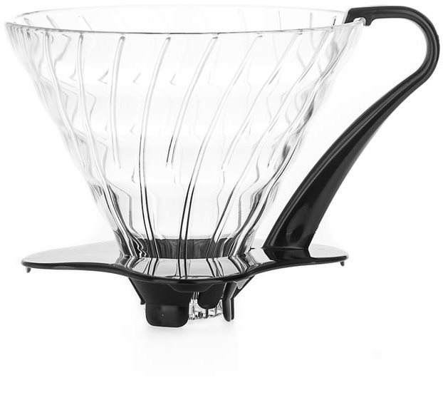 Hario Dripper V60-03, Glas, schwarz Filterkaffeemaschine