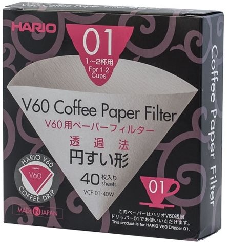 Hario Papierfilter V60-01, 40 St Kaffeefilter