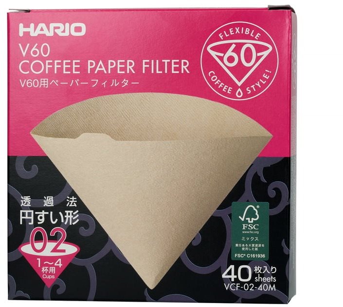 Hario Misarashi V60-02 - fehérítetlen, papír, 40db Kávéfilter