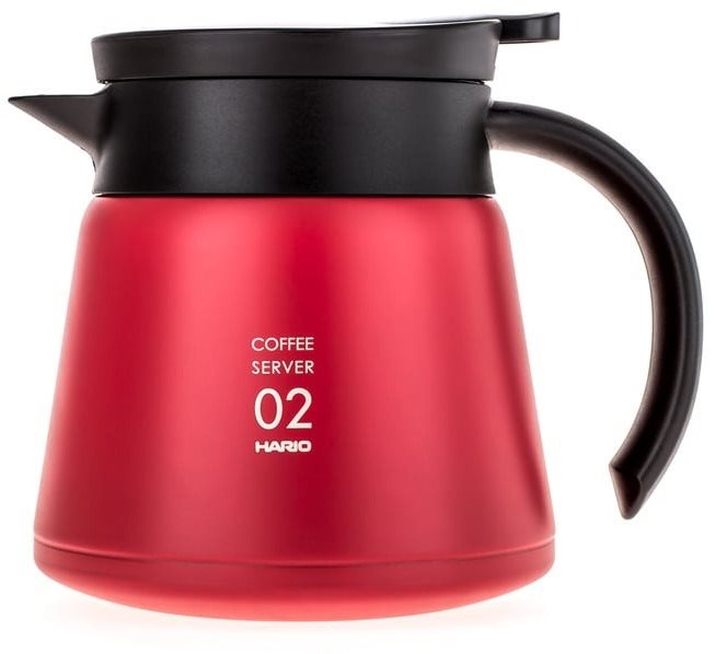 Hario Insulated Stainless Steel Server V60-02, 600ml, rot Kessel