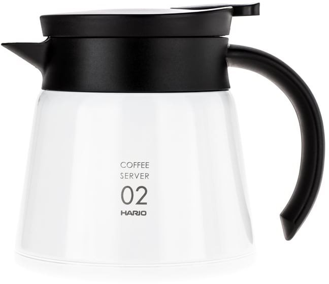 Hario Insulated Stainless Steel Server V60-02, 600ml, weiß Kessel