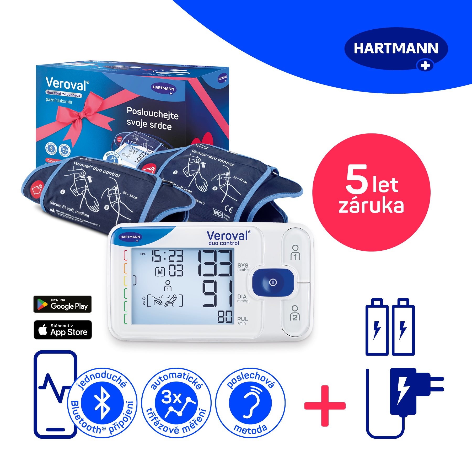 Hartmann Veroval® Duo Control ajándékcsomag Vérnyomásmérő
