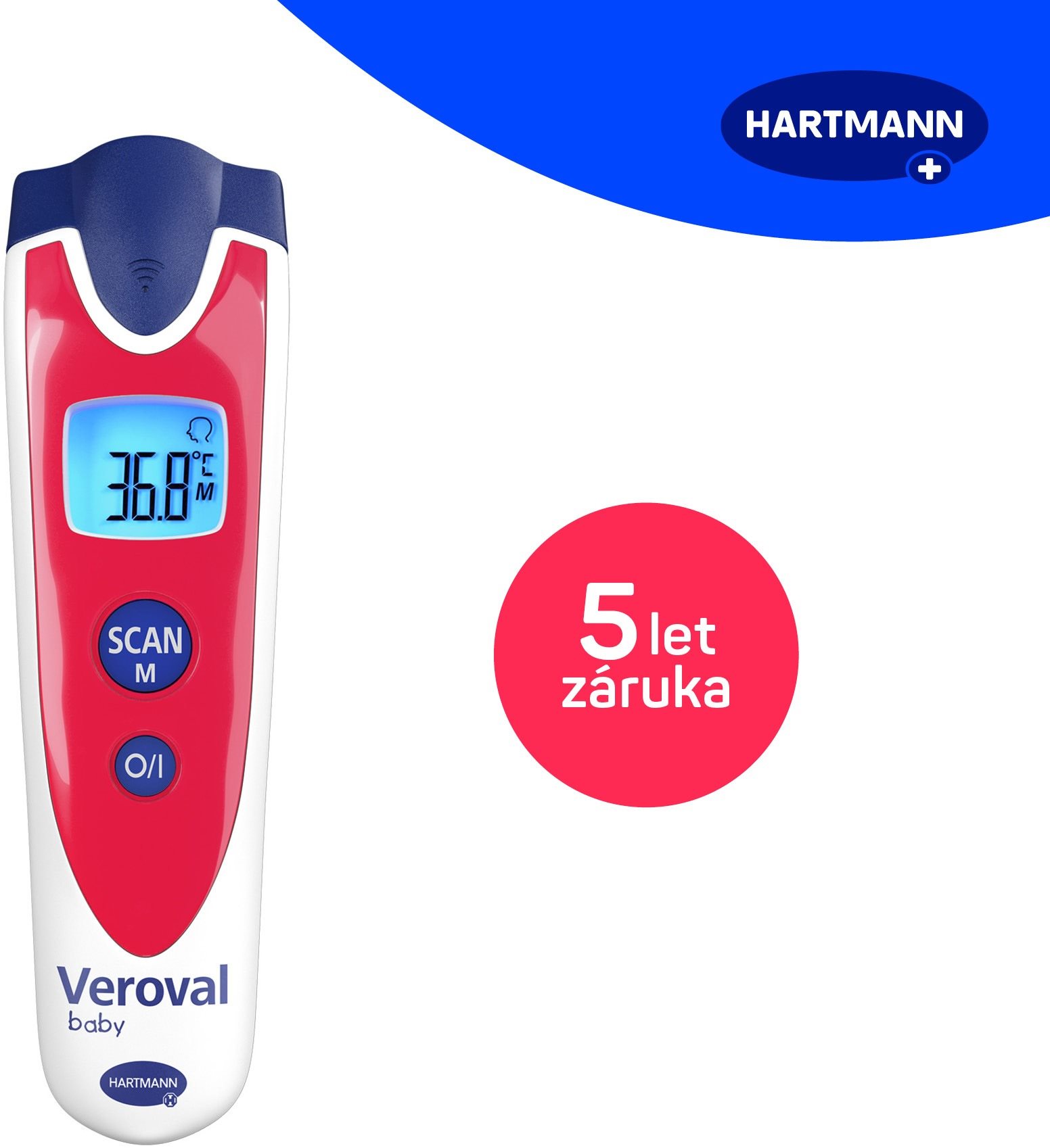 HARTMANN Veroval Baby, piros Digitális hőmérő