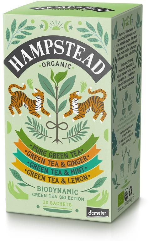 Hampstead Tea BIO selekcia zelených čajov 20 ks Čaj