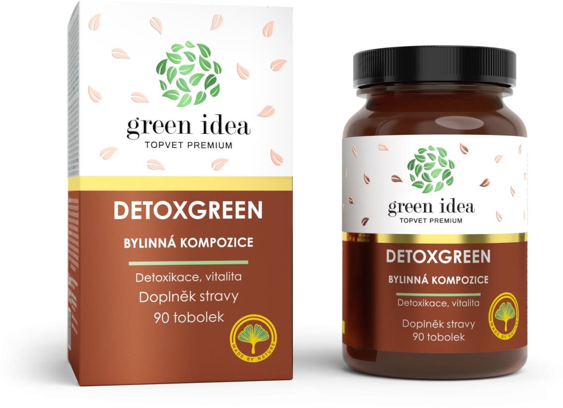 GREEN IDEA Detoxgreen bylinná kompozice 90 tablet Doplnok stravy