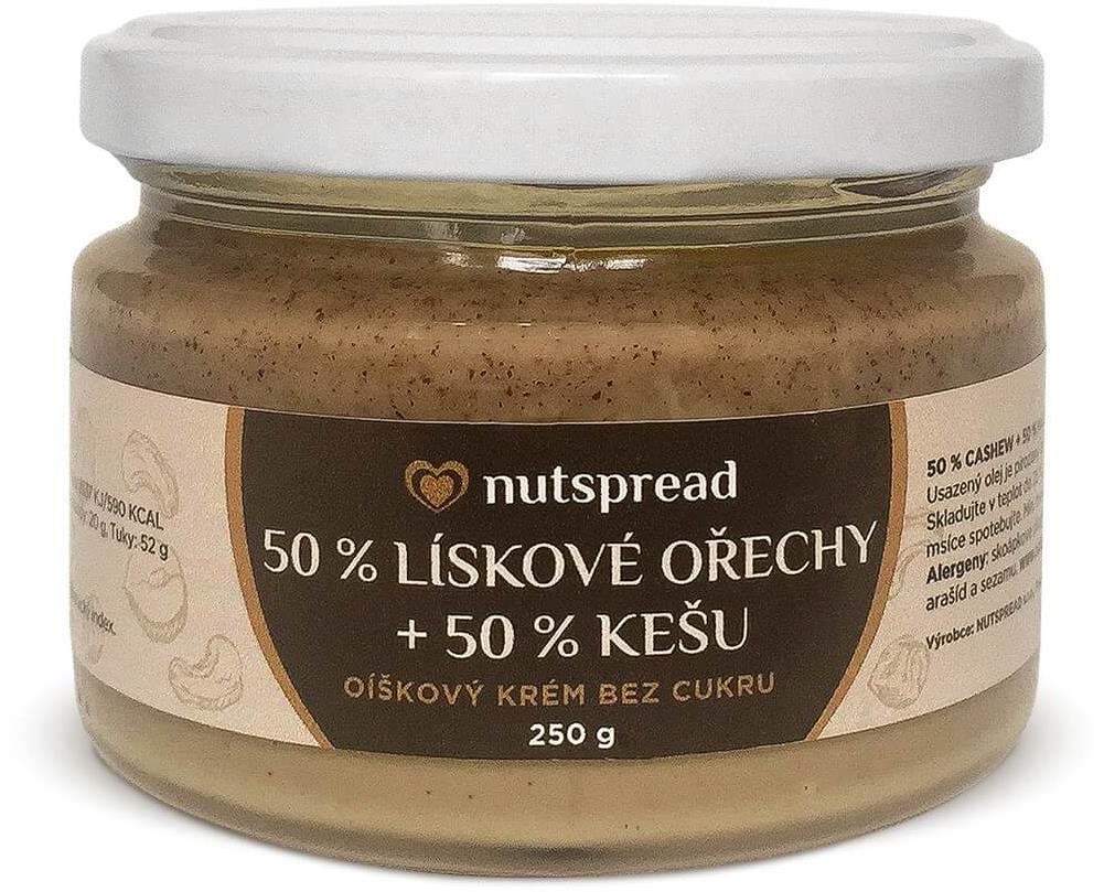 Nutspread Lískooříškové máslo s kešu 250 g Ořechový krém