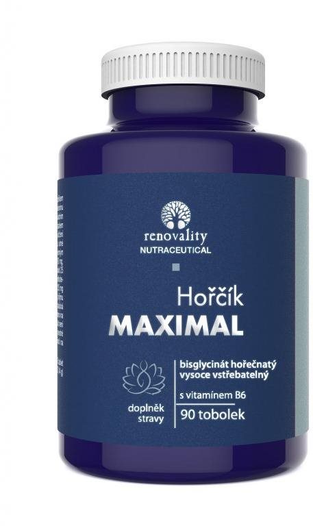 Renovality Horčík s vitamínom B6 Maximal 90 toboliek Magnézium