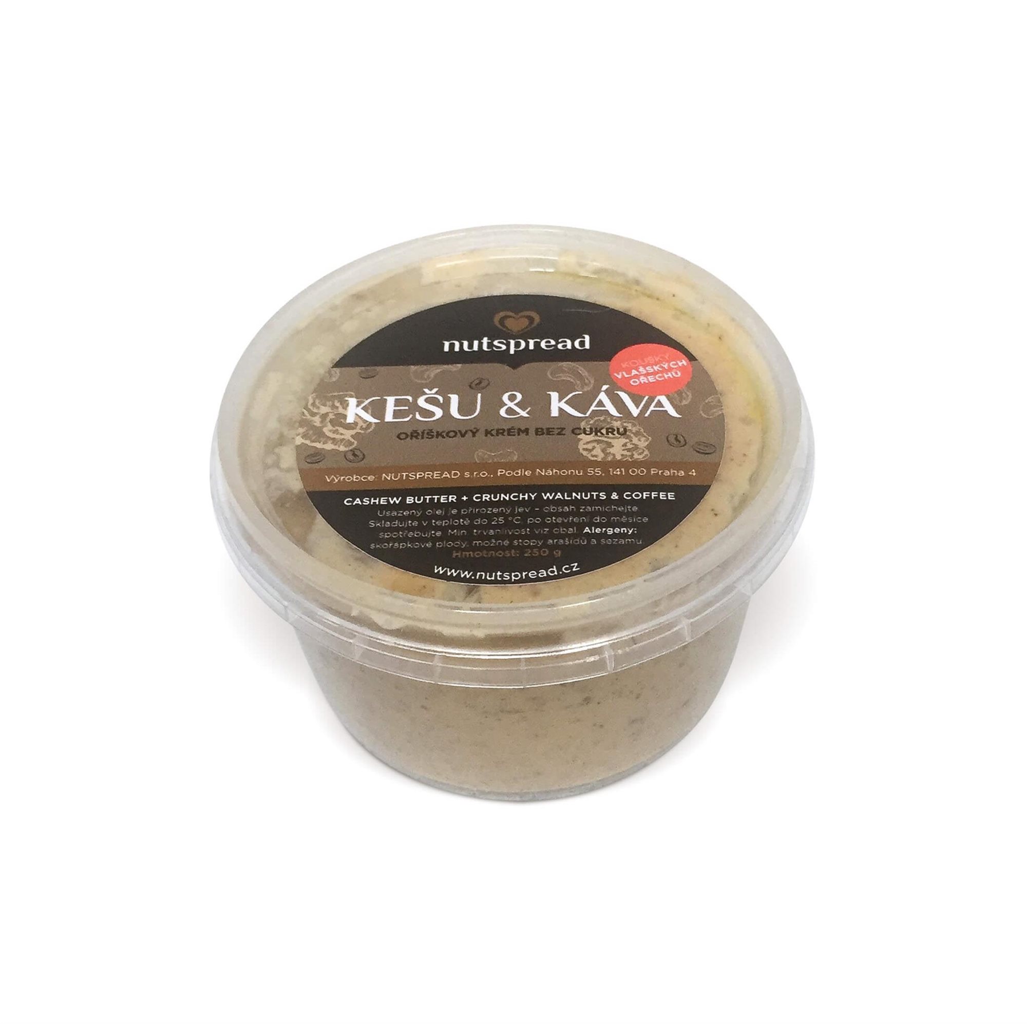 Nutspread Kešu máslo s kávou 1 kg Ořechový krém