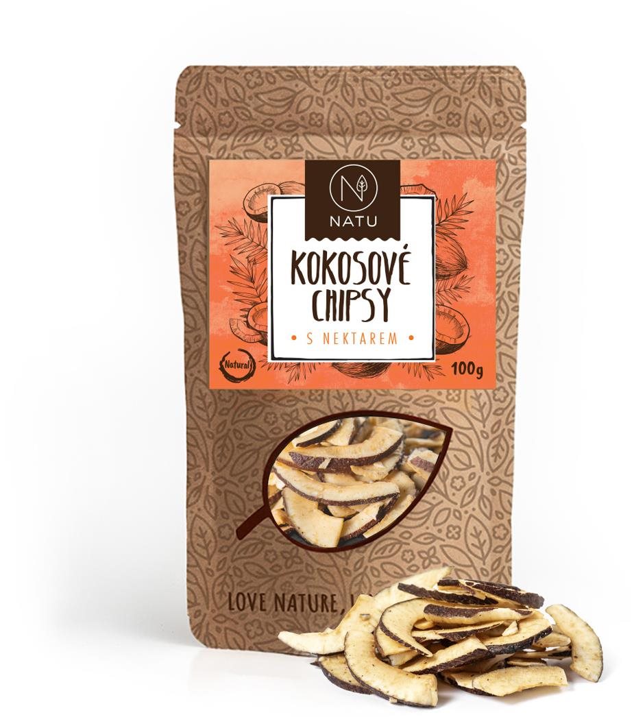 Natu Kokosové chipsy s nektárom 100 g Zdravé chipsy