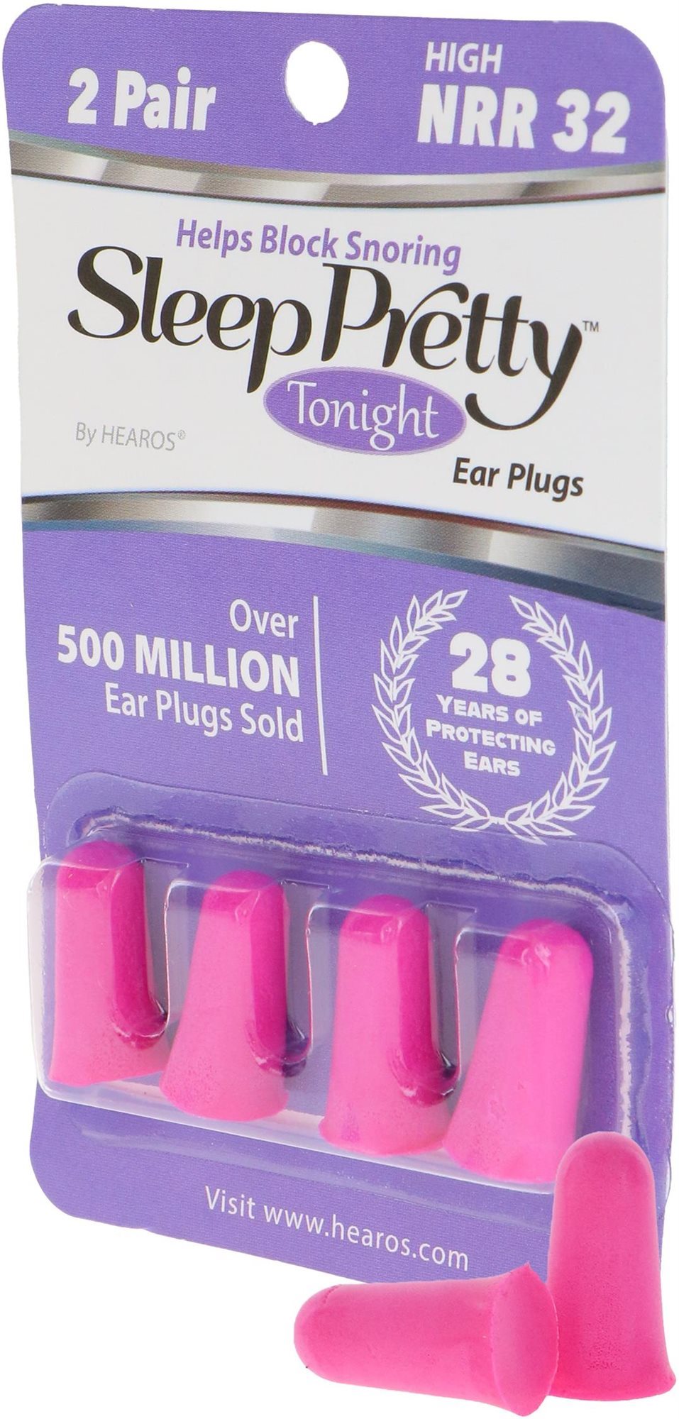 HEAROS  Sleep Pretty Tonight Ear Plugs NRR 32dB 2 Pairs Štuple do uší