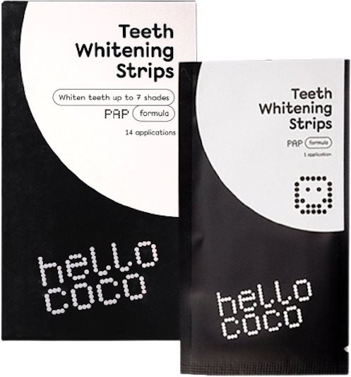 HELLO COCO PAP TEETH WHITETING STRIPS Prípravok na bielenie zubov