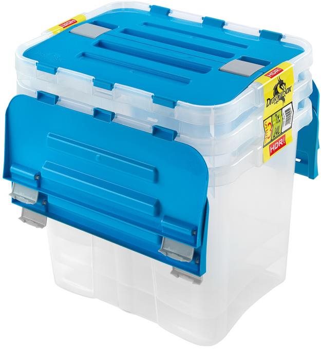 HEIDRUN Dragon készlet - 3 × 24l, 2 klipszes Tároló doboz