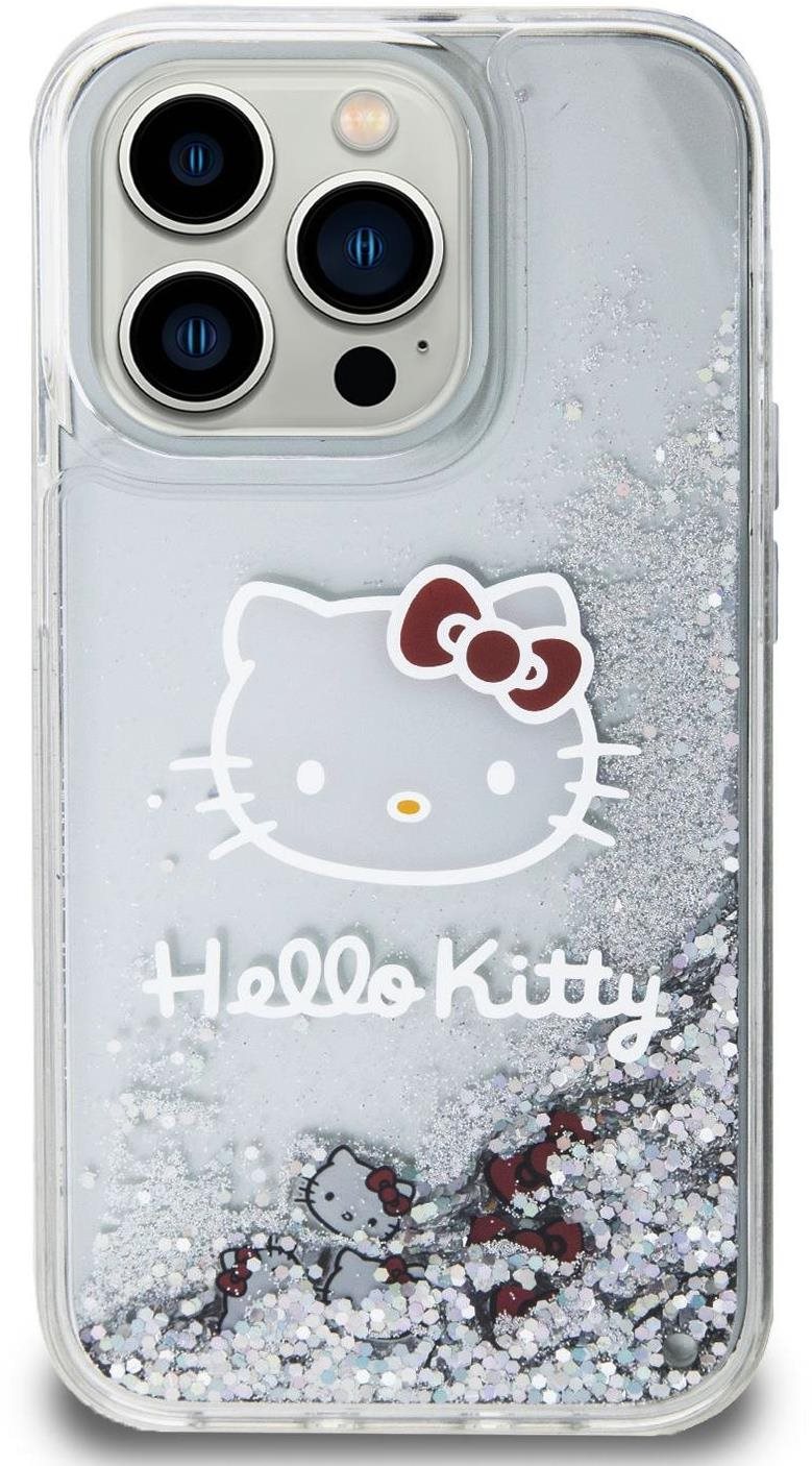 Hello Kitty Liquid Glitter Electroplating Head Logo iPhone 15 Pro...