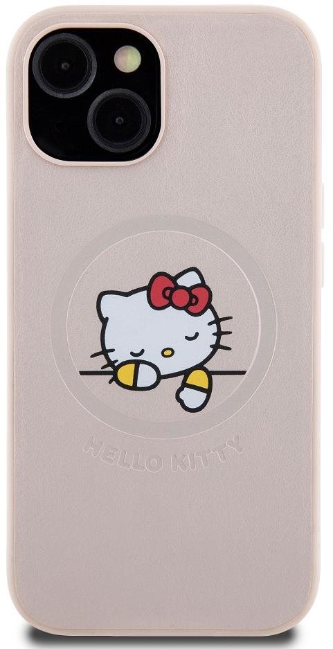 Hello Kitty PU Kitty Asleep Logo iPhone 15 MagSafe rózsaszín tok...