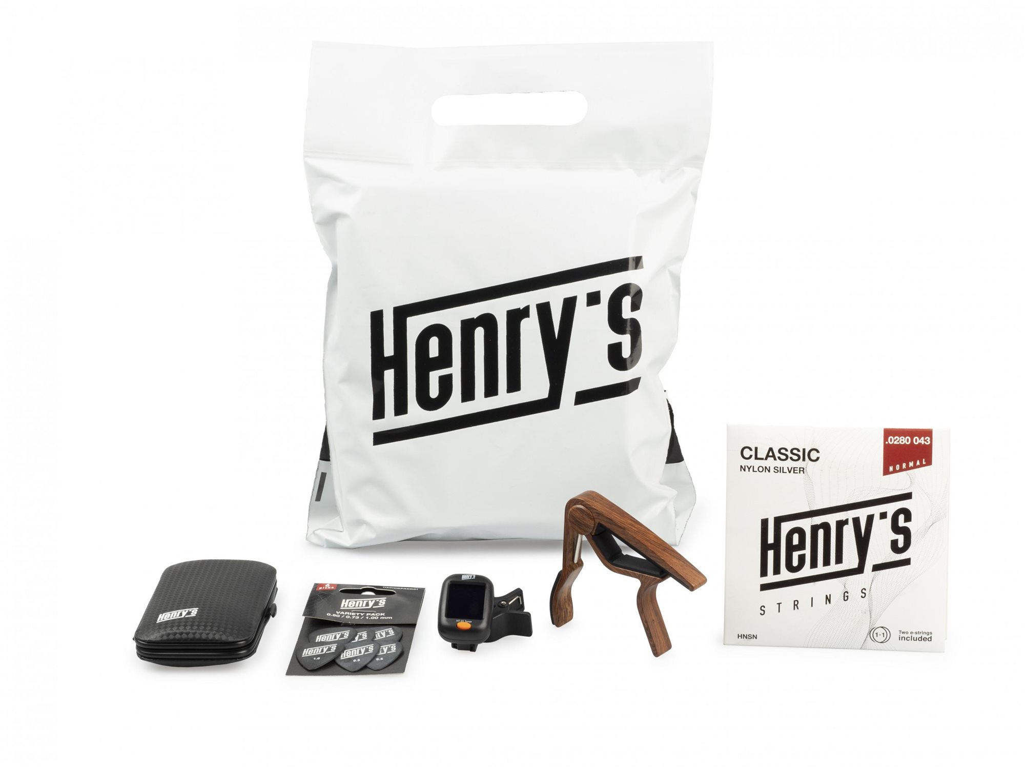 Henry's Classic pack - húrok, Capodaster, hangoló, pengetők,...