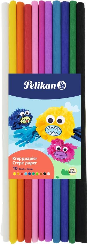 HERLITZ 50 × 200 cm, mix farieb – balenie 10 ks Krepový papier