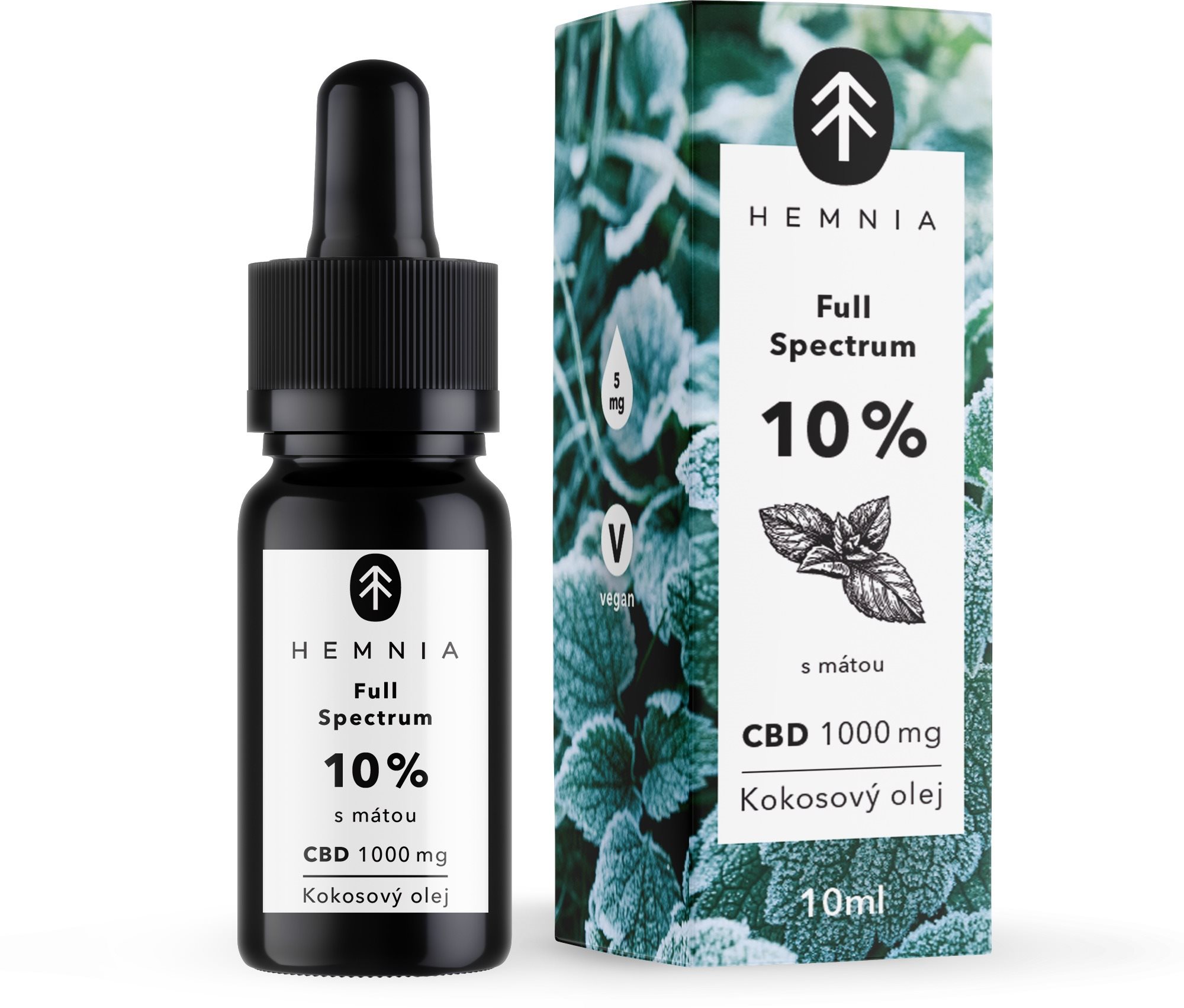 Hemnia Full Spectrum CBD MCT Kokosový olej 10%, 1000 mg, 10 ml, s...
