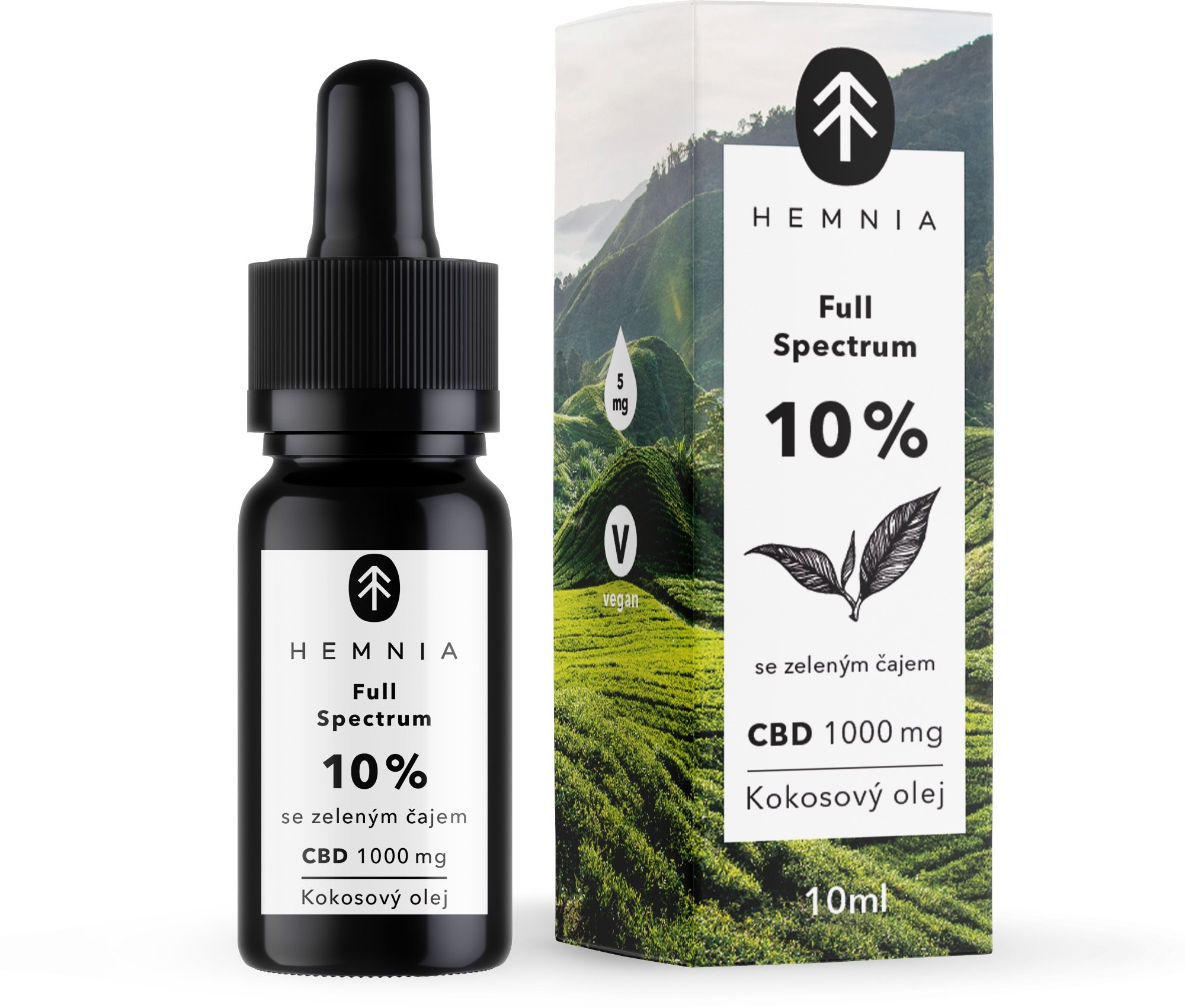 Hemnia Full Spectrum CBD MCT Kokosový olej 10%, 1000 mg, 10 ml, s...