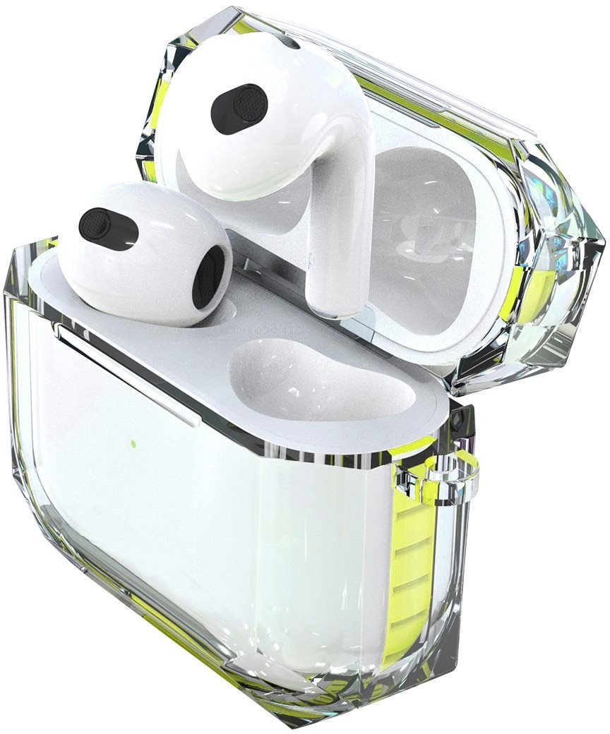 Hishell Two Colour Clear Case für Airpods 3 - gelb Kopfhörer-Hülle
