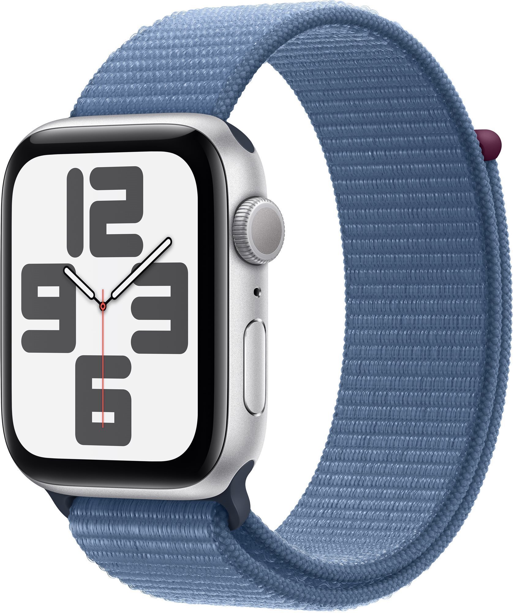Apple Watch SE 44mm Silver Aluminium Case with Winter Blue Sport...